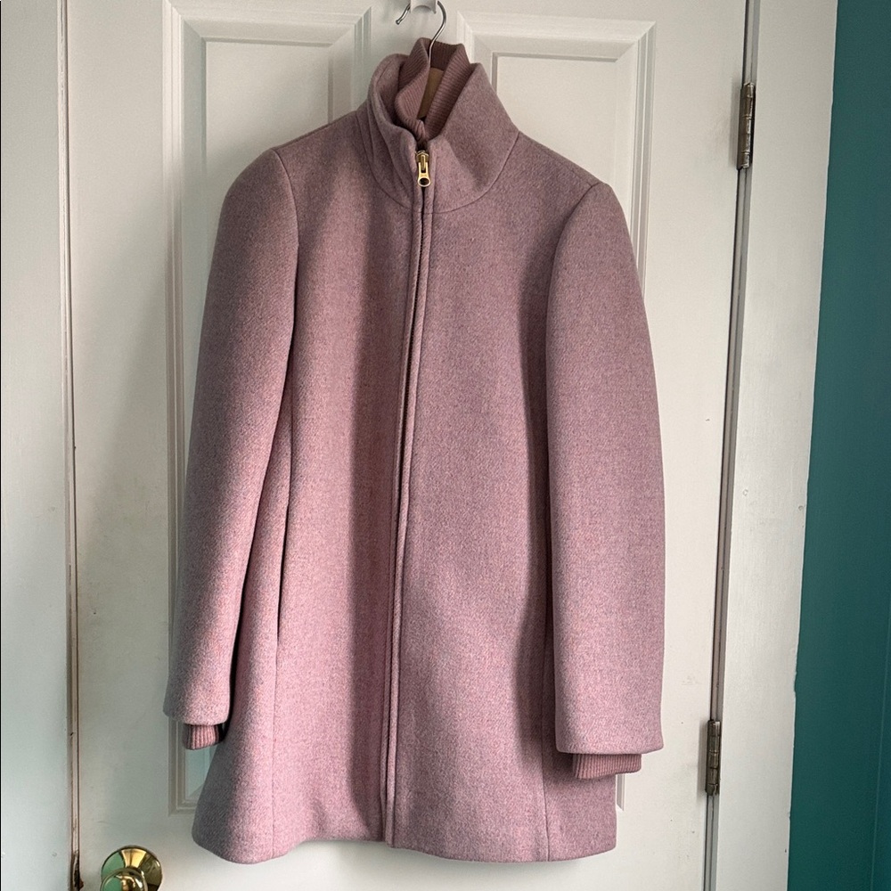 J. Crew Pink Tweedy Nelli Gori Italian Stadium Cloth Coat for Women